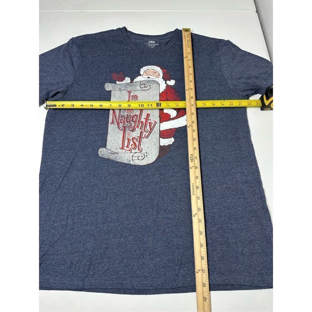I’m On The Naughty List Adult Unisex Cotton Blend T-shirt Size L - Picture 7 of 10